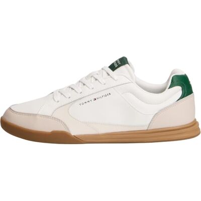 Tommy Hilfiger Män Lo Pro Cupsole Perf läder FM0FM05944 låg topp, vit, 9 Tommy Hilfiger Män Lo Pro Cupsole Perf läder FM0FM05944 låg topp, vit, 9