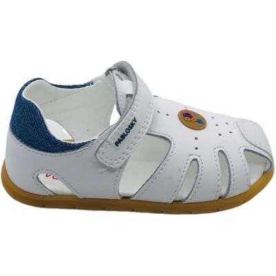 Pablosky ZIG 051802, sandal, Vit, 19 EU Ancho Pablosky ZIG 051802, sandal, Vit, 19 EU Ancho