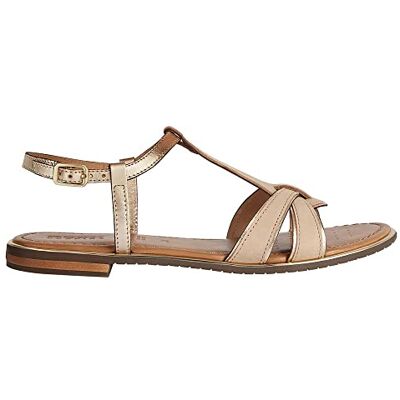 Geox Dam D Sozy Plus Flat Sandal, Desert/LT Gold, 36 EU, Desert Lt guld, 36 EU Geox Dam D Sozy Plus Flat Sandal, Desert/LT Gold, 36 EU, Desert Lt guld, 36 EU