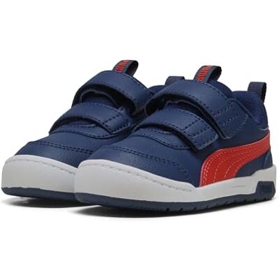 PUMA Unisex Baby Multiflex 2 Sl V Inf Sneaker, Persisk blå hård röd, 20 EU PUMA Unisex Baby Multiflex 2 Sl V Inf Sneaker, Persisk blå hård röd, 20 EU