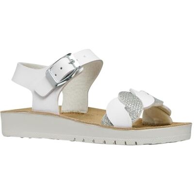 Geox J COSTAREI GI sandal, vit/silver, 28 EU Geox J COSTAREI GI sandal, vit/silver, 28 EU