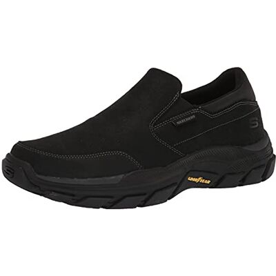 Skechers Herr 204480 Bbk Sneaker, Svart läder W syntetisk, 42 EU Skechers Herr 204480 Bbk Sneaker, Svart läder W syntetisk, 42 EU