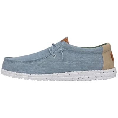 HEYDUDE – Wally Washed Canvas herr – Slip on skor – mockasinstil, blå, 43 EU HEYDUDE – Wally Washed Canvas herr – Slip on skor – mockasinstil, blå, 43 EU