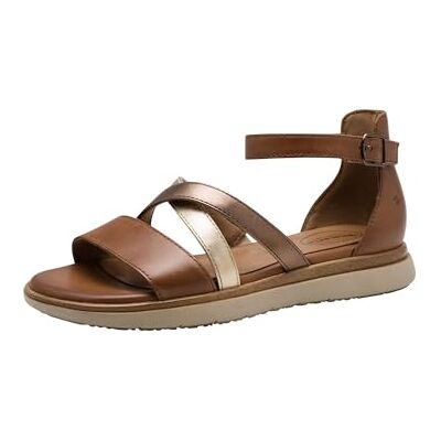 Tamaris Comfort damsandaler platta med kardborreband, stängd häl, nut comb, 36 EU Tamaris Comfort damsandaler platta med kardborreband, stängd häl, nut comb, 36 EU