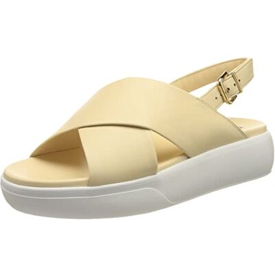 HÖGL Damer Alma sandal med klack, Smör 38 EU Weit HÖGL Damer Alma sandal med klack, Smör 38 EU Weit