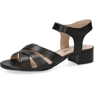 CAPRICE Damen 9-28201-46, sandaler med klack för kvinnor, svart tofs, 39 EU CAPRICE Damen 9-28201-46, sandaler med klack för kvinnor, svart tofs, 39 EU