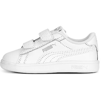 PUMA Unisex Baby Smash 3.0 L V Inf sneakers, White Cool Light Grå, 25 EU PUMA Unisex Baby Smash 3.0 L V Inf sneakers, White Cool Light Grå, 25 EU