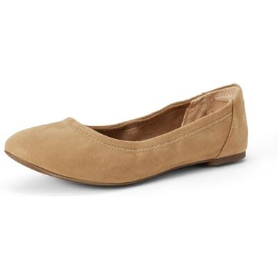 Amazon Essentials kvinnors Belice Slip On Ballet Flat, Tan Microsuede, 37 EU Amazon Essentials kvinnors Belice Slip On Ballet Flat, Tan Microsuede, 37 EU