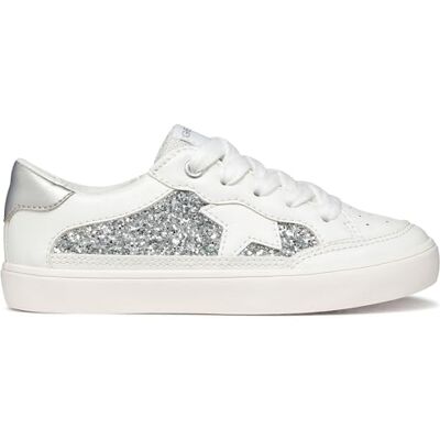 Geox J GISLI Girl B sneakers, vit/LT silver, 37 EU Geox J GISLI Girl B sneakers, vit/LT silver, 37 EU