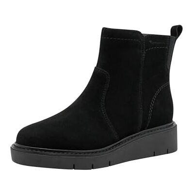 Tamaris dam komfort boot platt halvlång stövel, svart mocka, 39 EU, Svart mocka, 39 EU Tamaris dam komfort boot platt halvlång stövel, svart mocka, 39 EU, Svart mocka, 39 EU