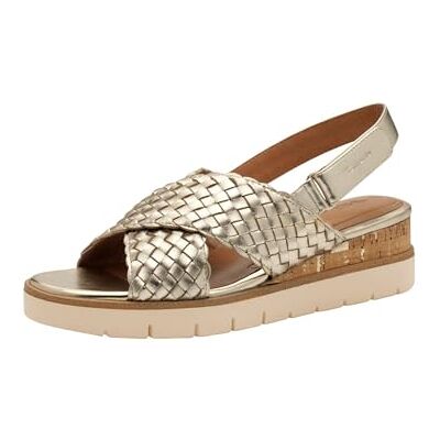Tamaris damsandalett kilklack, ljust guld, 42 EU Tamaris damsandalett kilklack, ljust guld, 42 EU