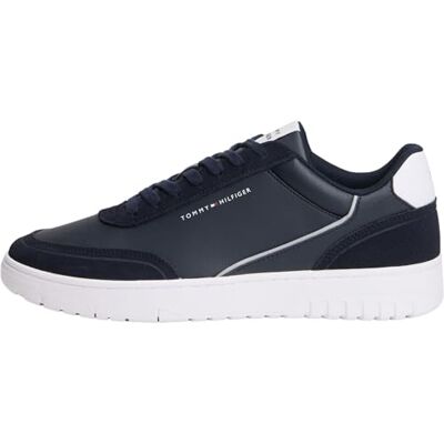 Tommy Hilfiger Män Th Korg Core Läder Mocka Mix FM0FM05881 Låg Topp, Blå, 5,5 Tommy Hilfiger Män Th Korg Core Läder Mocka Mix FM0FM05881 Låg Topp, Blå, 5,5