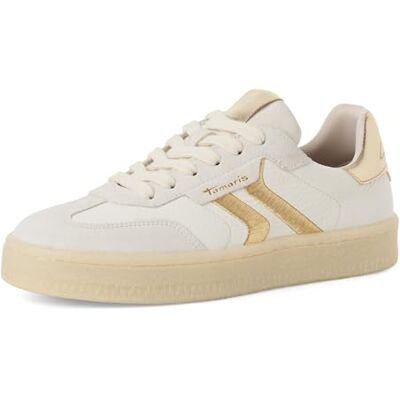 Tamaris dam Low 1-23723-44 sneakers, vit/LT. Guld, 40 EU Tamaris dam Low 1-23723-44 sneakers, vit/LT. Guld, 40 EU