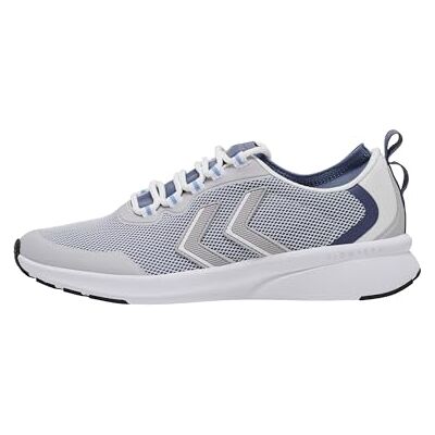 hummel Unisex Flow Fit sneakers, Vitt tecken blå, 38.5 EU hummel Unisex Flow Fit sneakers, Vitt tecken blå, 38.5 EU