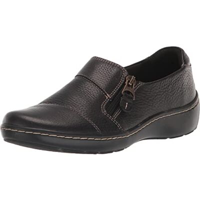 Clarks Cora Harbor Loafer för kvinnor, Svart läder, 39.5 EU Clarks Cora Harbor Loafer för kvinnor, Svart läder, 39.5 EU