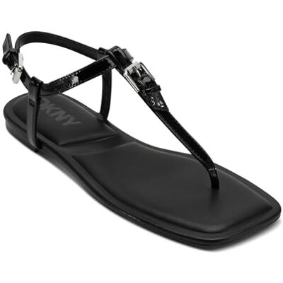 DKNY Dam DATTO Stringtrosa platt sandal, svart, 38 EU, svart, 38 EU DKNY Dam DATTO Stringtrosa platt sandal, svart, 38 EU, svart, 38 EU