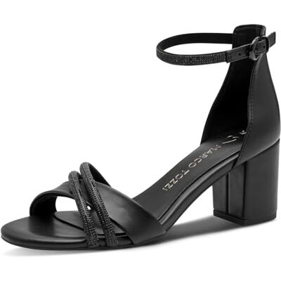 MARCO TOZZI damsandalett 2–28300-45 sandal med klack, svart comb, 41 EU, Svart kam, 41 EU MARCO TOZZI damsandalett 2–28300-45 sandal med klack, svart comb, 41 EU, Svart kam, 41 EU