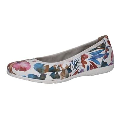 CAPRICE dam 9-22150-42 ballerinaskor, vit blomma, 37 EU, Vit blomma, 37 EU CAPRICE dam 9-22150-42 ballerinaskor, vit blomma, 37 EU, Vit blomma, 37 EU