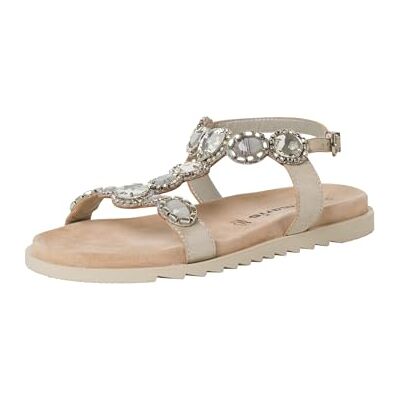 Tamaris dam 1-28126-42 platta sandaler, silver, 40 EU Tamaris dam 1-28126-42 platta sandaler, silver, 40 EU