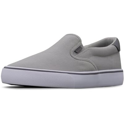 Lugz Herr Clipper Slip-on Sneaker, Legering träkol vit grå, 40 EU Lugz Herr Clipper Slip-on Sneaker, Legering träkol vit grå, 40 EU