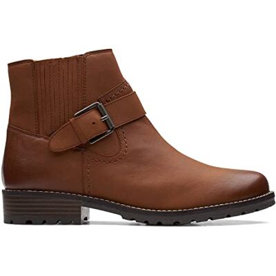 Clarks Dam, Clarkwell rem, modestövlar, Dark Tan Lea, 38 EU, Mörk solbränna lea, 38 EU Clarks Dam, Clarkwell rem, modestövlar, Dark Tan Lea, 38 EU, Mörk solbränna lea, 38 EU