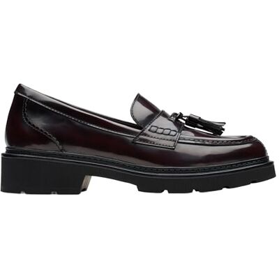 Clarks Lauryl Tassel Womens Wine, 3.5 Clarks Lauryl Tassel Womens Wine, 3.5