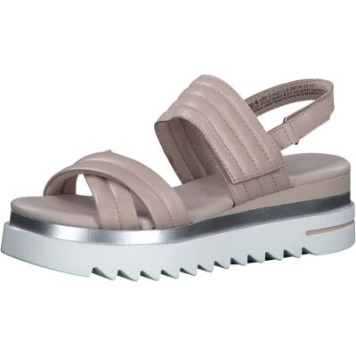 MARCO TOZZI Damer 2-2-28730-20 läder sandal med kilklack kilsandaler, ros, 38 EU, rosa, 38 EU MARCO TOZZI Damer 2-2-28730-20 läder sandal med kilklack kilsandaler, ros, 38 EU, rosa, 38 EU