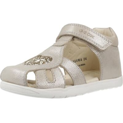 Geox Pojkar flickor B MACCHIA Gir Sandal, BEIGE/platinum, 25 EU Geox Pojkar flickor B MACCHIA Gir Sandal, BEIGE/platinum, 25 EU