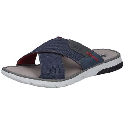 Rieker herr 25250 pantoletter, blå, 8 UK Rieker herr 25250 pantoletter, blå, 8 UK