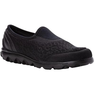 Propét Women TravelActiv Slip-On Sneaker, Black, 8 Wide Propét Women TravelActiv Slip-On Sneaker, Black, 8 Wide