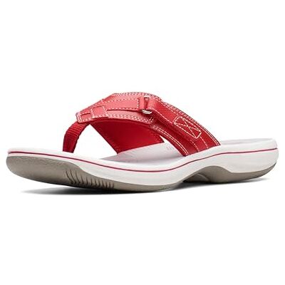 Clarks kvinnors bris hav flip-flop, Röd syntetisk, 37 EU Clarks kvinnors bris hav flip-flop, Röd syntetisk, 37 EU