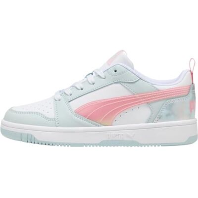 PUMA Rebound V6 LO Space Belle JR sneakers, SEA Glass-PINKSCAPE Vit, 3.5 UK, Havsglas Pinkscape vit, 36 EU PUMA Rebound V6 LO Space Belle JR sneakers, SEA Glass-PINKSCAPE Vit, 3.5 UK, Havsglas Pinkscape vit, 36 EU