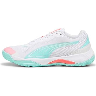PUMA Unisex Solarstrike Iii W+inomhus domstol sko, vit elektrisk pepparmynta, 45 EU PUMA Unisex Solarstrike Iii W+inomhus domstol sko, vit elektrisk pepparmynta, 45 EU