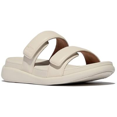 Fitflop dam F-mode GO justerbar platt form två-bar glidande sandal, beige, 9 UK, BEIgE, 43 EU Fitflop dam F-mode GO justerbar platt form två-bar glidande sandal, beige, 9 UK, BEIgE, 43 EU