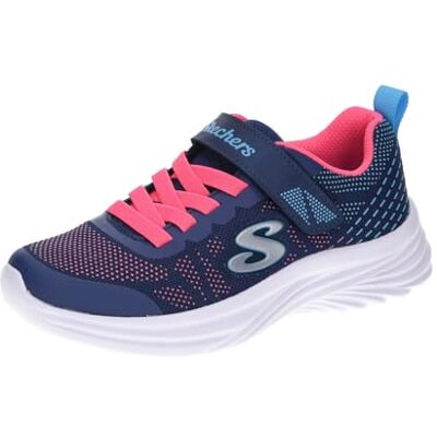Skechers Dyna-lights sneakers för pojkar, Marinblå het rosa nät multi trim, 3 UK Skechers Dyna-lights sneakers för pojkar, Marinblå het rosa nät multi trim, 3 UK