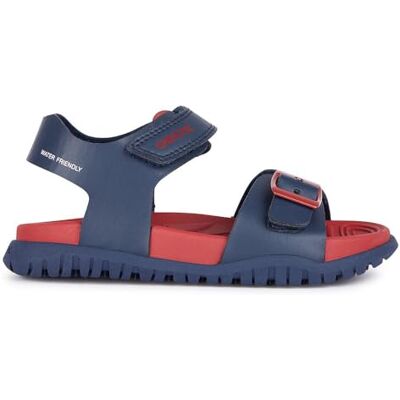 Geox Män J Fusbetto BO sandal, Marinblå röd, 38 EU Geox Män J Fusbetto BO sandal, Marinblå röd, 38 EU