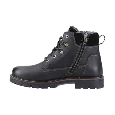 Hush Puppies Pier läder herr svarta ankelstövlar, Svart, 43 EU Hush Puppies Pier läder herr svarta ankelstövlar, Svart, 43 EU