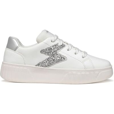 Geox J MIKIROSHI Girl A sneakers, vit/silver, 36 EU Geox J MIKIROSHI Girl A sneakers, vit/silver, 36 EU