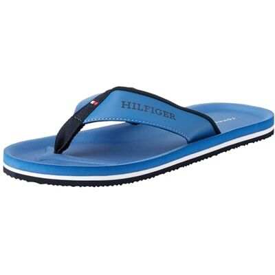 Tommy Hilfiger herr komfort Hilfiger strand sandal flip flop, antikt blå, 6,5 UK, Antik blå, 40 EU Tommy Hilfiger herr komfort Hilfiger strand sandal flip flop, antikt blå, 6,5 UK, Antik blå, 40 EU