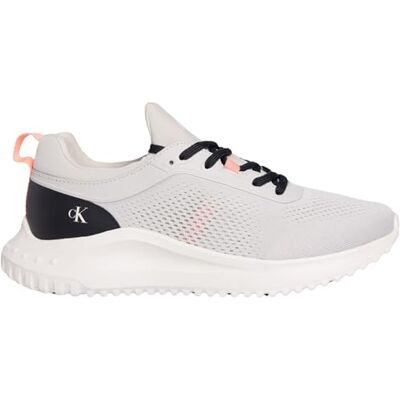 Calvin jeans dam Eva löpare strumpa Mg Tech Mix Yw0yw01855 låg topp, Grå månstruck krämig vit orange, 7 Calvin jeans dam Eva löpare strumpa Mg Tech Mix Yw0yw01855 låg topp, Grå månstruck krämig vit orange, 7