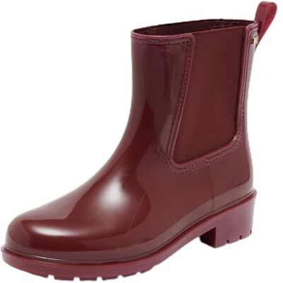 Tommy Hilfiger kvinnors flagga regnstövel (FW0FW08213), lila (Deep Rouge), 5 UK, Lila djup rouge, 38 EU Tommy Hilfiger kvinnors flagga regnstövel (FW0FW08213), lila (Deep Rouge), 5 UK, Lila djup rouge, 38 EU