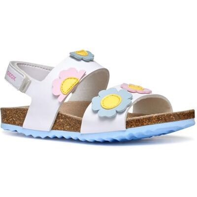 Geox J Adriel flicka D sandaler, Vit kristall, 35 EU Geox J Adriel flicka D sandaler, Vit kristall, 35 EU