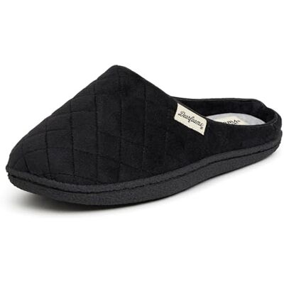 Dearfoams Tvättbar Leslie-toffel i minnesskum för kvinnor, hustoffel med vida bredder, 38/39 EU Dearfoams Tvättbar Leslie-toffel i minnesskum för kvinnor, hustoffel med vida bredder, 38/39 EU