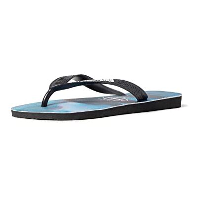 Havaianas Topp fotoutskrifter flip flops för män, Svart svart blå stjärna, 35/36 EU Havaianas Topp fotoutskrifter flip flops för män, Svart svart blå stjärna, 35/36 EU