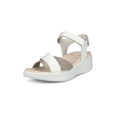 ECCO Dam Flowt Wedge Luxury Crossbandssandal, Vitt, 6/6.5 UK ECCO Dam Flowt Wedge Luxury Crossbandssandal, Vitt, 6/6.5 UK