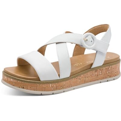 MARCO TOZZI dam 2–28501-46 sandaler, vit comb, 38 EU MARCO TOZZI dam 2–28501-46 sandaler, vit comb, 38 EU
