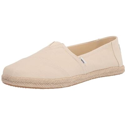 TOMS Alpargata rep för kvinnor klassisk loafer platt, Naturlig vit, 38.5 EU TOMS Alpargata rep för kvinnor klassisk loafer platt, Naturlig vit, 38.5 EU
