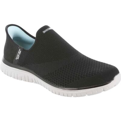 Skechers Slip-ins Virtue-Sleek, sneakers för kvinnor, Svart, vit, 41 EU Skechers Slip-ins Virtue-Sleek, sneakers för kvinnor, Svart, vit, 41 EU