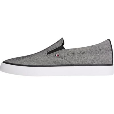 Tommy Hilfiger herr Harlem Core Ii Slip On Chambray FM0FM05819 låg topp, svart (svart), 13 Tommy Hilfiger herr Harlem Core Ii Slip On Chambray FM0FM05819 låg topp, svart (svart), 13