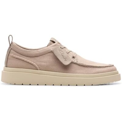Clarks Polden Moc Mens Grey Canvas, 7 Clarks Polden Moc Mens Grey Canvas, 7